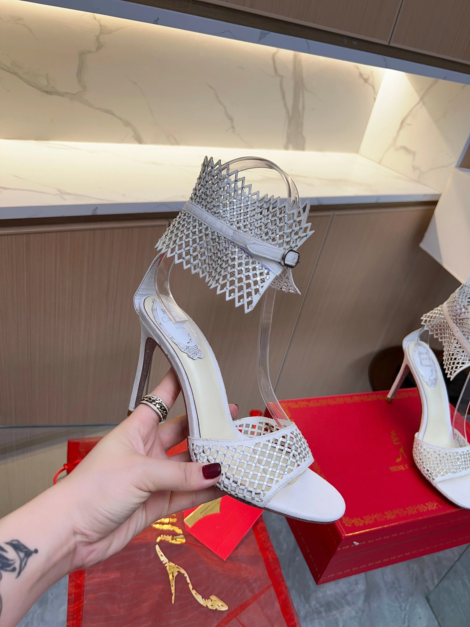 COCO-- R595 C11897-105-C001-V741 Heel height：9.5CM sheepskin item:D-X000F2840